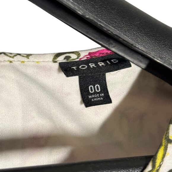 Torrid Womens Boho Print Dress Keyhole Neckline Size 00 Size 10 - Picture 4 of 8